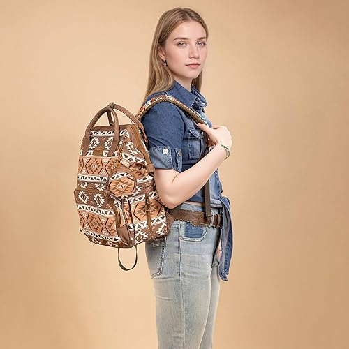 Miniatura 7 de Wrangler Aztec Backpack Bolsa de viaje multifunción para bebé con cambiador, correas para cochecito y estuche para chupete WG2204-91103BR