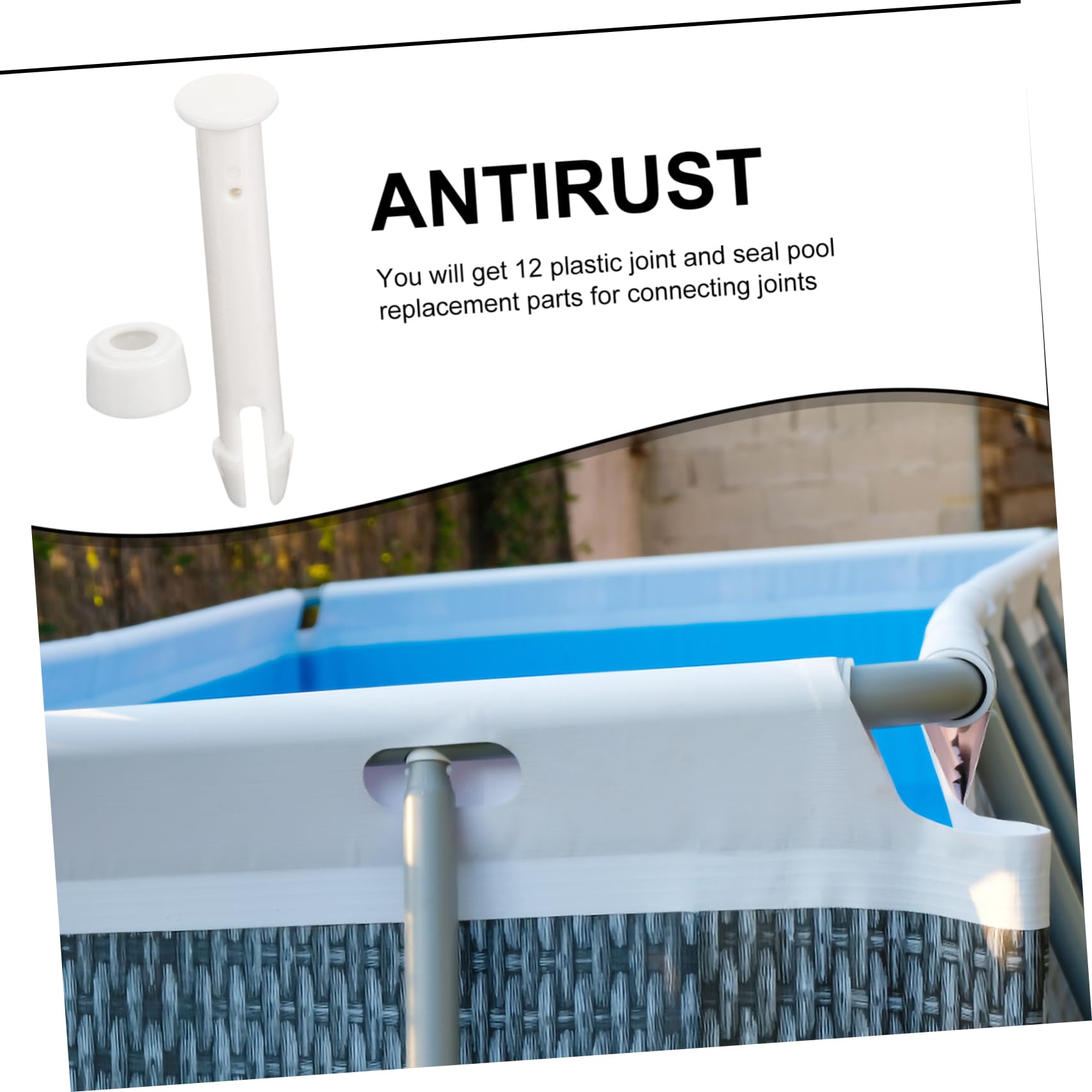 TOYANDONA 3 Ensembles Broches du Connecteur De La Piscine Épingles Remplacement Pièces De Piscine Accessoires De Piscine Les Pièces Blanche 12 Pièces * 3