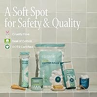 Vista 5 de Cliganic Almohadillas desmaquillantes redondas de algodón orgánico (300 unidades), hipoalergénicas, sin pelusas, 100% algodón puro
