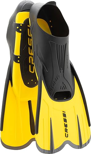 Miniatura 9 de Cressi - Aletas de natación cortas para adultos con bolsillo para pie completo y autoajustable - Perfectas para viajar - Agua Short: Fabricado