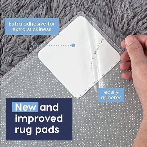 Miniatura 3 de Pebble & Crane - Almohadillas antideslizantes para alfombras - Almohadillas de esquina para alfombra, diseño sin daños, ideal para madera dura,