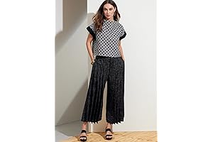 Vogue Misses' Loose-Fitting Top and Pleated Pants Sewing Pattern Kit, Pattern Fitting with Confidence