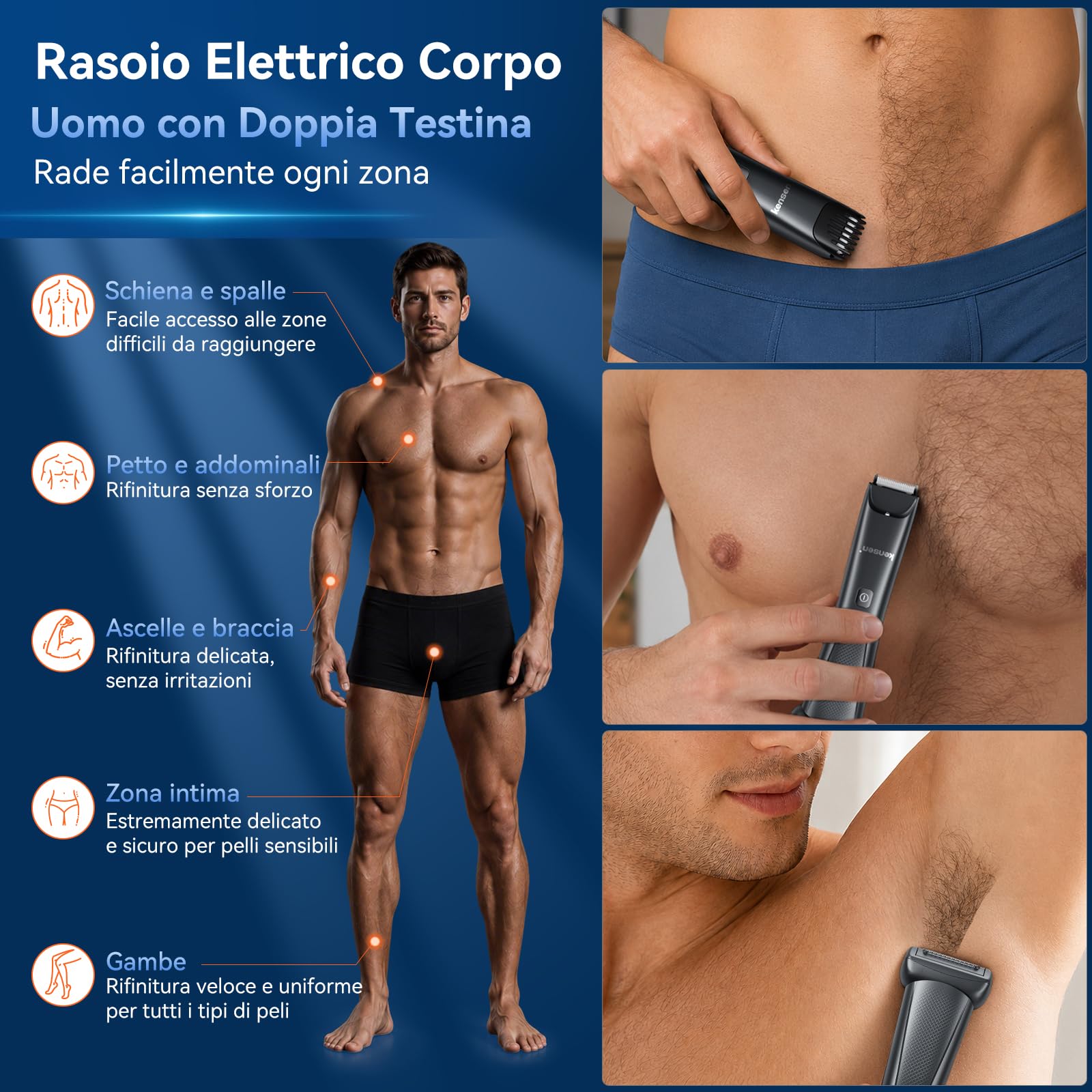 Kensen Trimmer Corpo Uomo