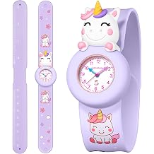 Slap Kids Watches Girls Unicorn Quick Clouser Release Girls Watch Toddler Silicone Wrist Watches Analogue Learning Time Teacher