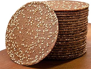 BAYUEDEGUA-Buckwheat Sesame Crispy Biscuit 330g/11.64oz No Preservatives|No Pigments,Rich in Dietary Fiber,Sugar Free Meal Replacement Biscuit. (Includes 6 bags)