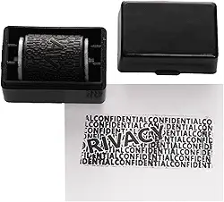 LYOR - Carimbo de Plástico para Segurança e Proteção de Dados Preto