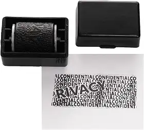 LYOR - Carimbo de Plástico para Segurança e Proteção de Dados Preto