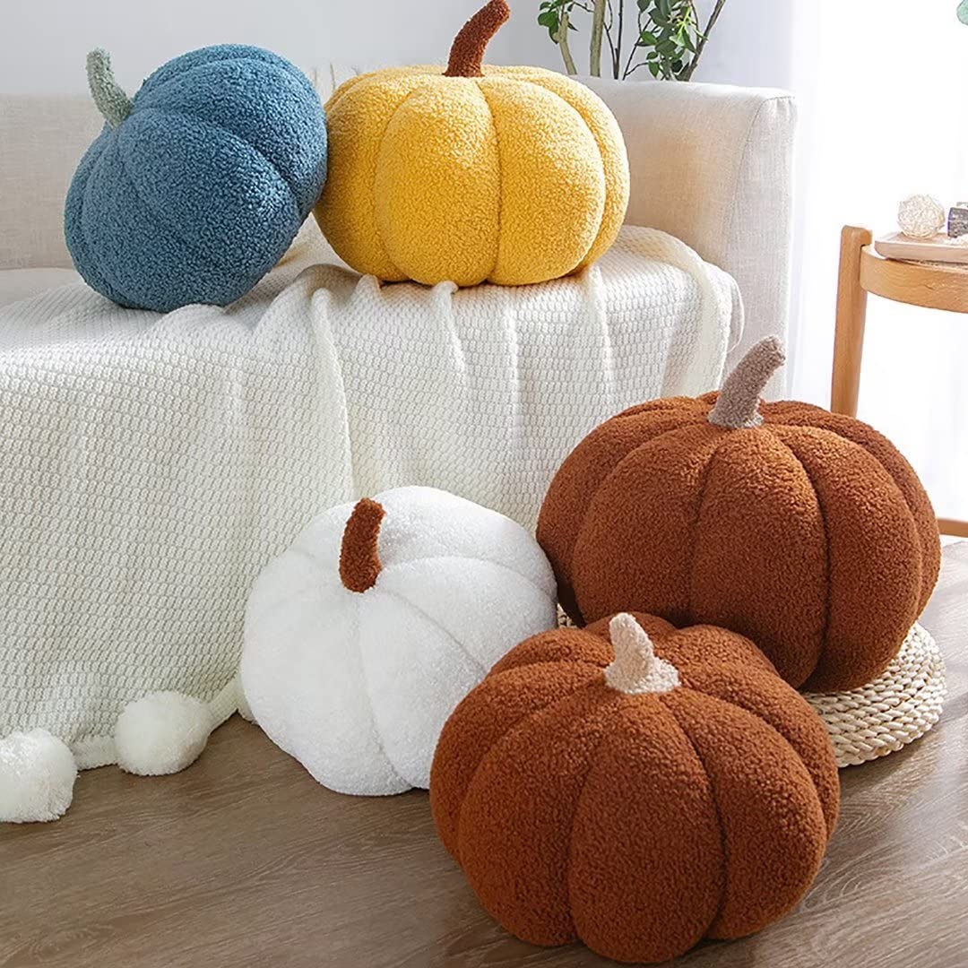 Peluche Citrouille Halloween + Porte-clés - Doudou Orange 22cm - Décoration Festive Et Cadeau Mignon - 2