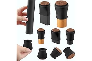Black Silicone Chair Leg Floor Protectors With Felt-To Protect Your Delicate Floors And Furniture