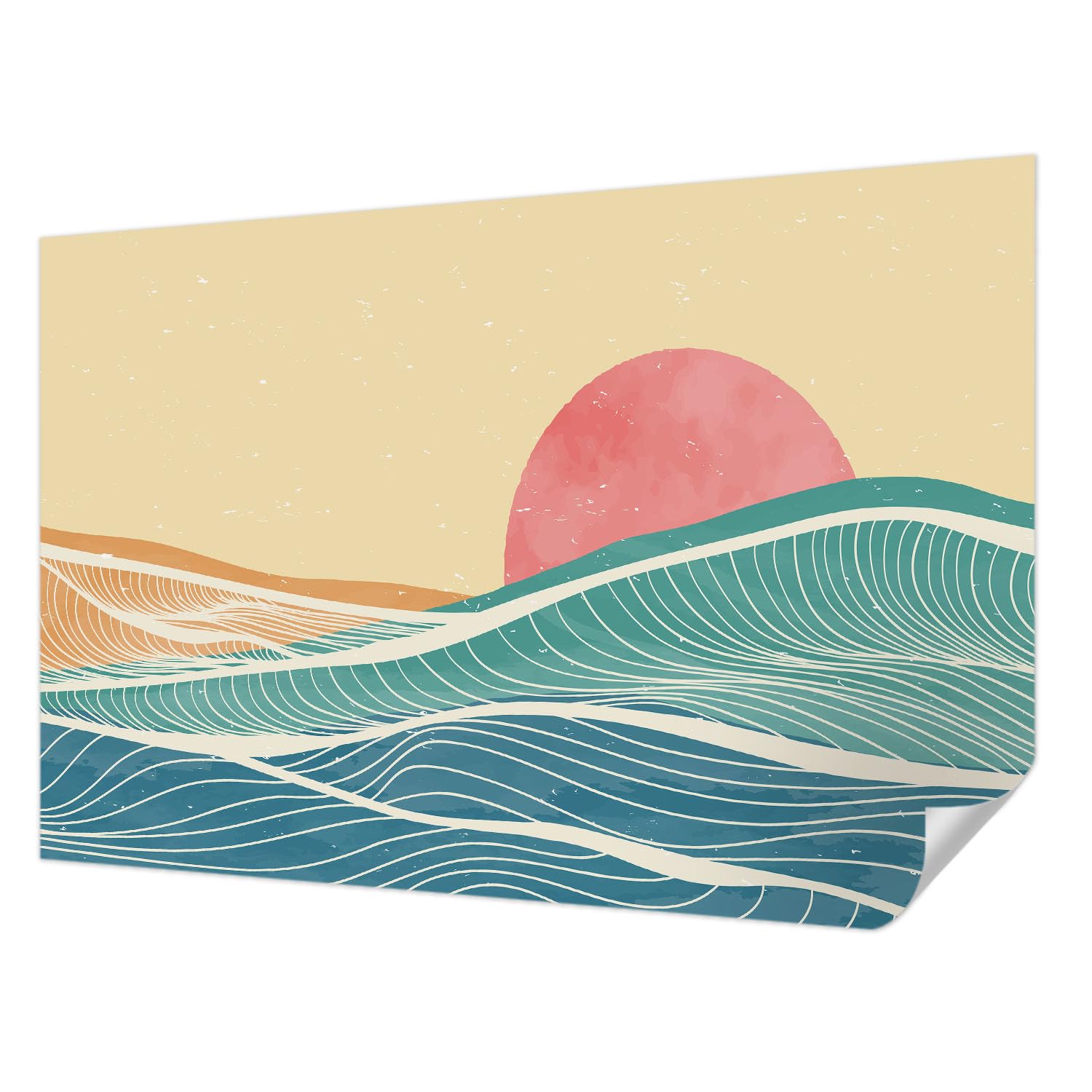 Papier peint vagues de la mer adhésif : oubliez la colle et les taches sur vos murs