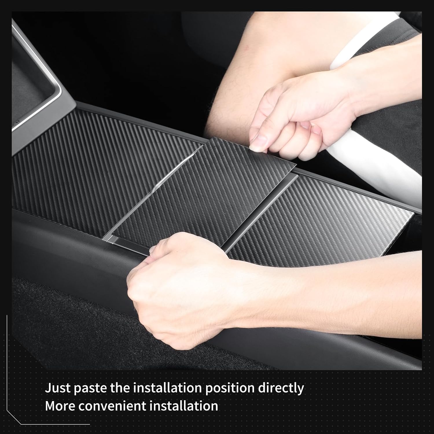 LUCKEASY 3PCS Centre Console Protective Pads for Tesla Model Y Juniper image 4
