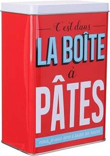 COOK CONCEPT BT6703 A Pates Cuisine Conservation - Caja de Metal (12,2 x 8 x 18,5 cm), Color Rojo