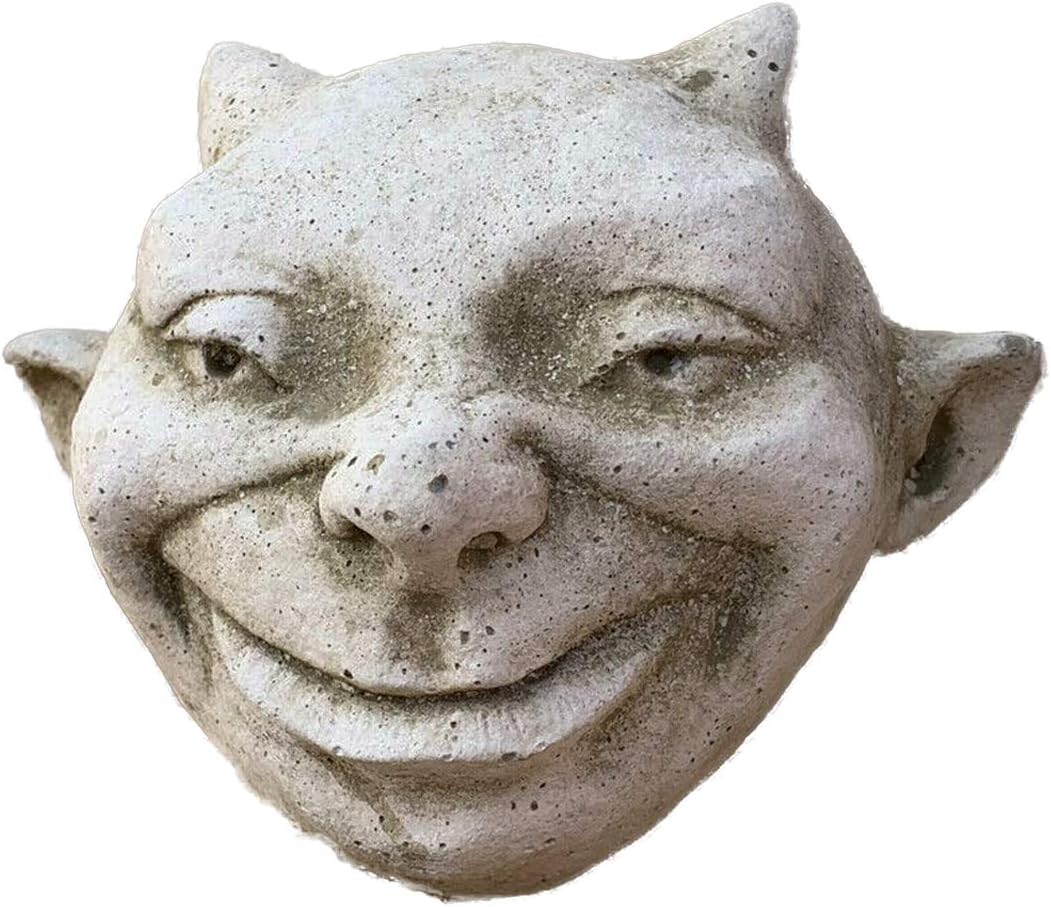 Darthome LtdStone Outdoor Garden Statue Ornament Sculpture Imp Devil Wall Floating Plaque