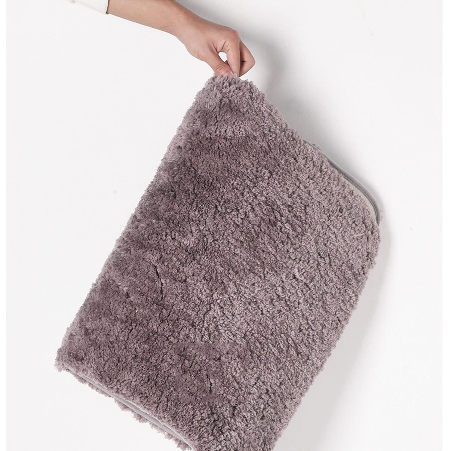 ZLZNX Badematte rutschfest Badteppich Badezimmerteppich Waschbar Badvorleger Badezimmermatte Weich Mikrofaser Duschvorleger Fußmatte Badezimmer Wohnzimmer,1,80cmx100cm