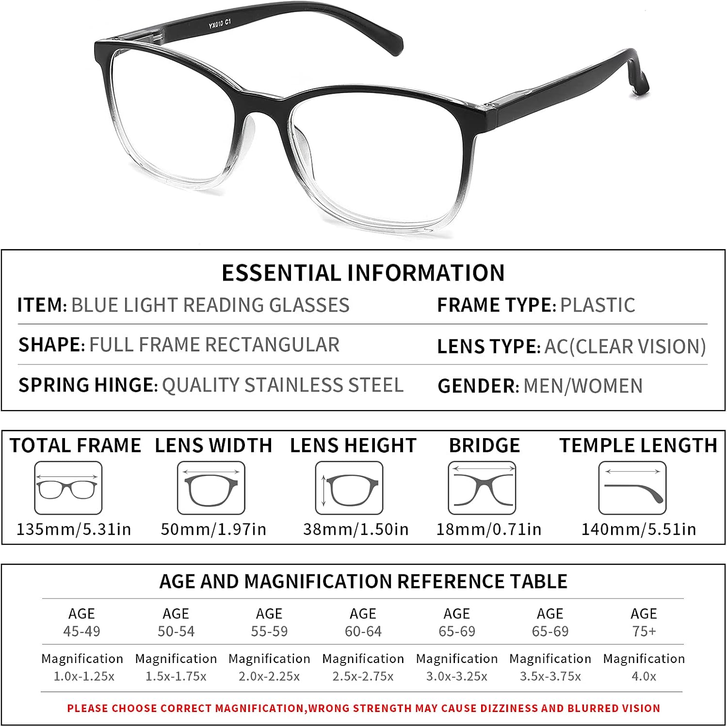 CRGATV 3 Pack Blue Light Blocking Reading Glasses for Men Women Rectangle Computer Readers with Spring Hinge Anti Glare & Eye Strain (+2.0 Magnification Strength)