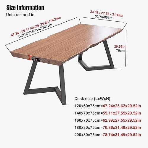 Miniatura 3 de Escritorio de computadora simple y moderno escritorio de madera maciza para el hogar, escritorio multifuncional para computadora, escritorio de