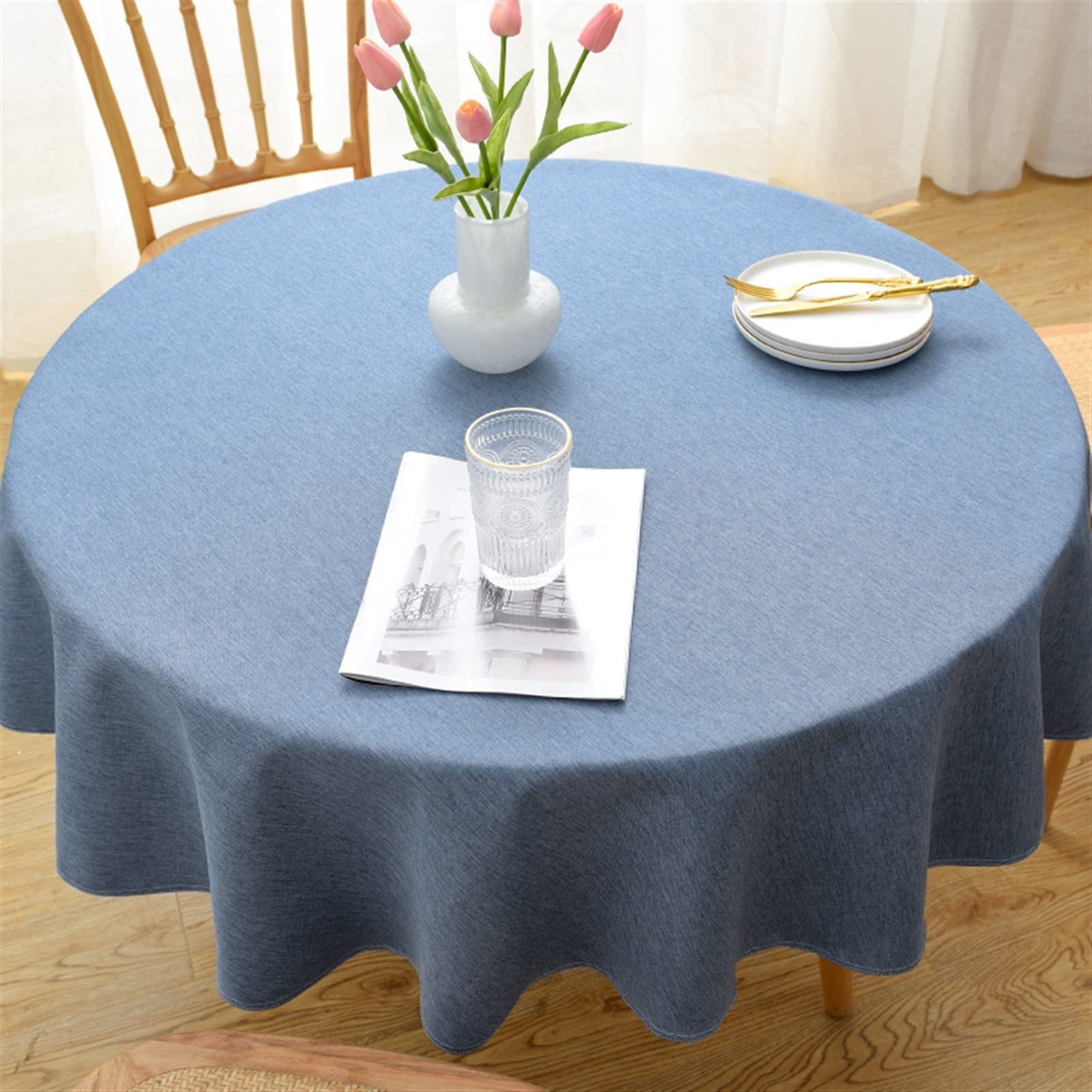 Nappe de table en coton et lin 260cm format XXL pour grande table de restaurant rustique