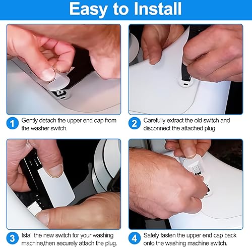 Miniatura 6 de WH01X27954 Reemplazo del interruptor de bloqueo de la tapa de la lavadora para la lavadora de carga superior GE Hotpiont, reemplazo de cerradura de