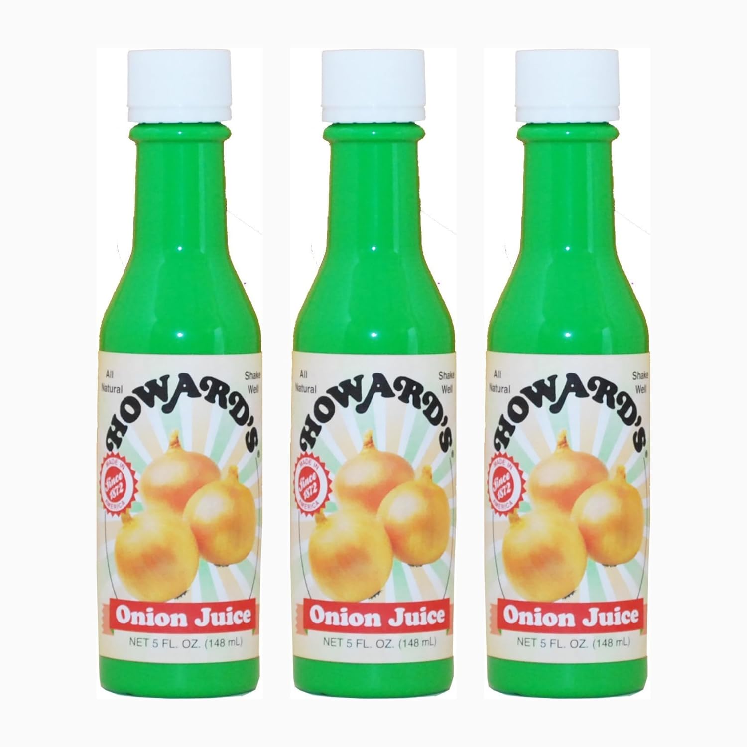 Howard’s Onion Juice, 5 fl oz | Pure Liquid Onion Seasoning | All-Natural Flavor Enhancer for Cooking, Marinades, Dressings & Sauces | No Artificial Preservatives [Pack of 3]