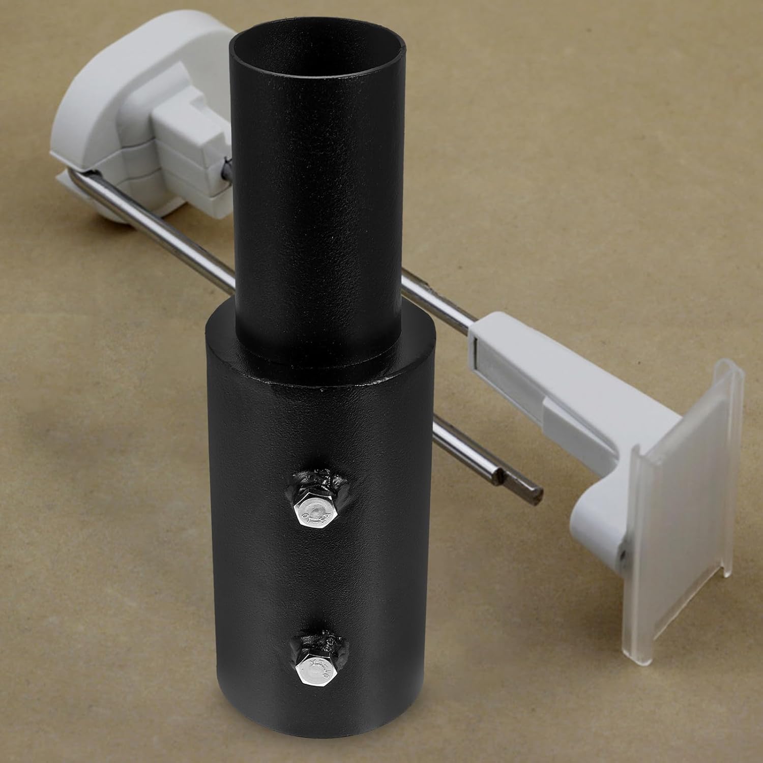 Kisangel Lamp Pole Adapter and Light Pole Converter 76mm to 60mm Metal Outdoor for Parking Lot and Street Lighting Accessories