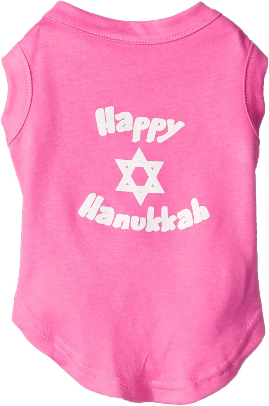 Mirage Pet Products 12-Inch Happy Hanukkah Screen Print Shirts for Pets, Medium, Bright Pink