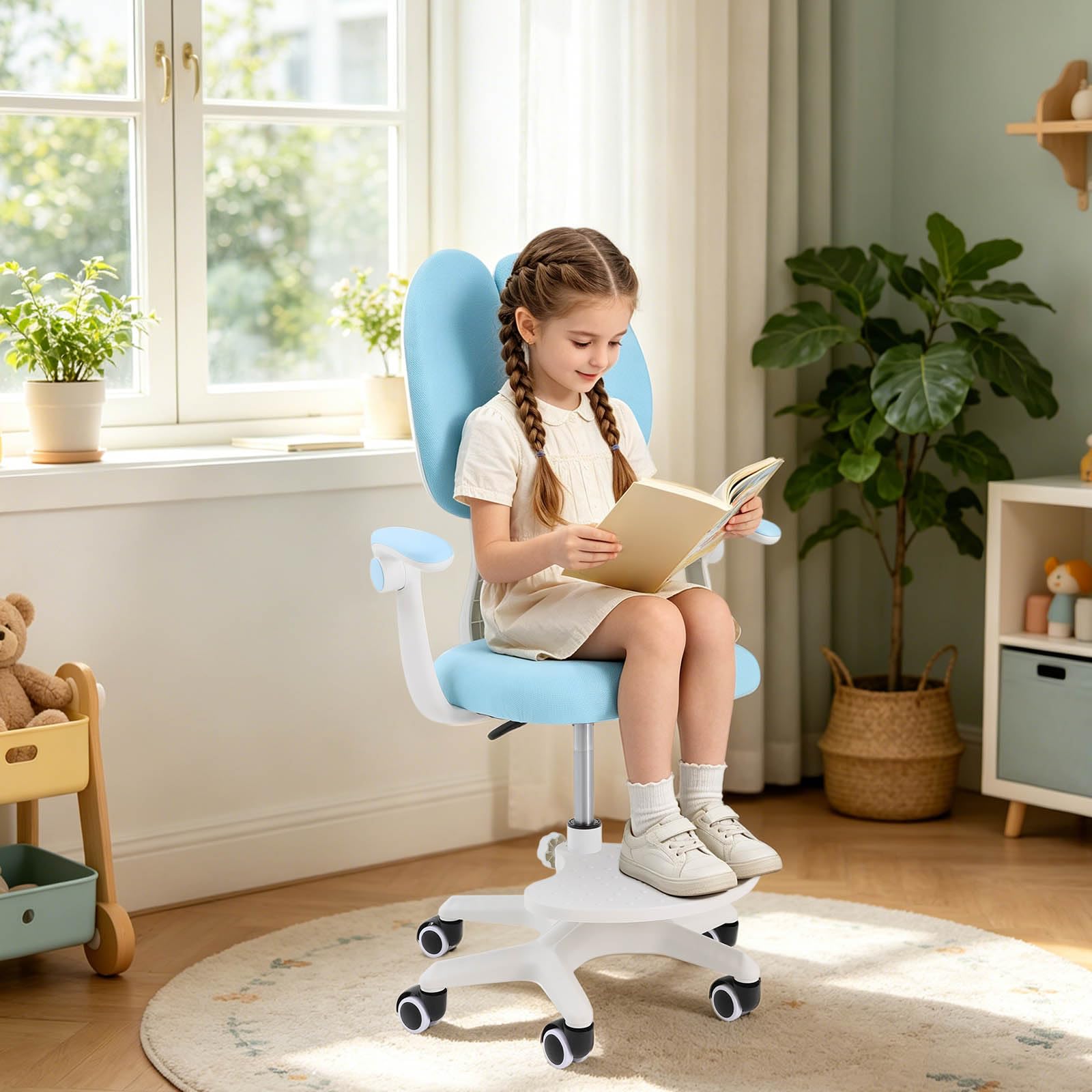 Zestaw do nauki dla dzieci, ergonomiczna regulacja wysokości siedziska 40