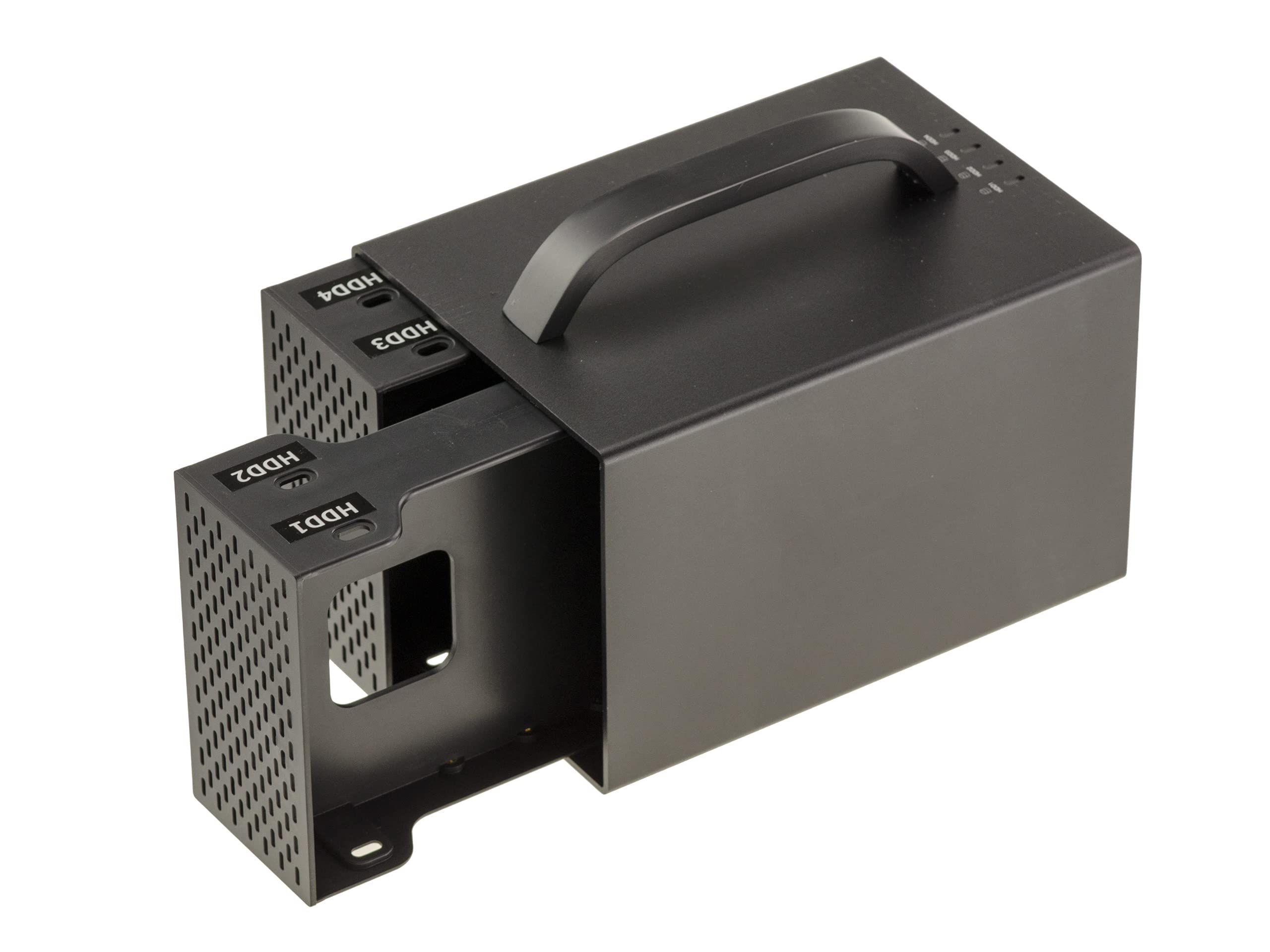 KALEA-INFORMATIQUE Boîtier USB 3.2 10G pour 4 disques SATA | Boîtier USB 3.2 Gen2 10 Gbit/s pour quatre disques SATA, capacité jusqu’à 64 To avec RAID logiciel 0/1/5.