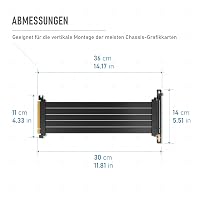 EZDIY-FAB PCIe Gen 4.0 Rendkívül Rugalmas Riser Kábel 30cm - Videokártya Bővítő 90° Csatlakozóval RTX3090/3080/RX6900XT Kompatibilis 7