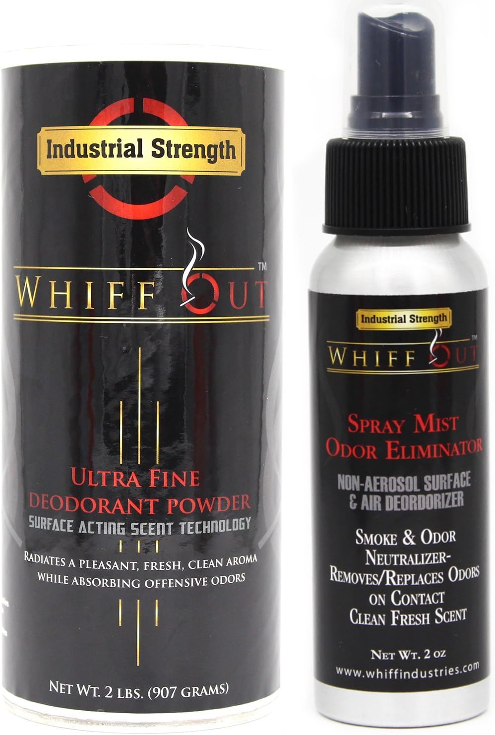 2lb Deodorant Powder in Classic Scent & 2 oz Classic Spray Mist Bundle- Oil Color and Aerosol Free Spray Eliminate Stale Smoke Aroma On Clothing and Ashtray