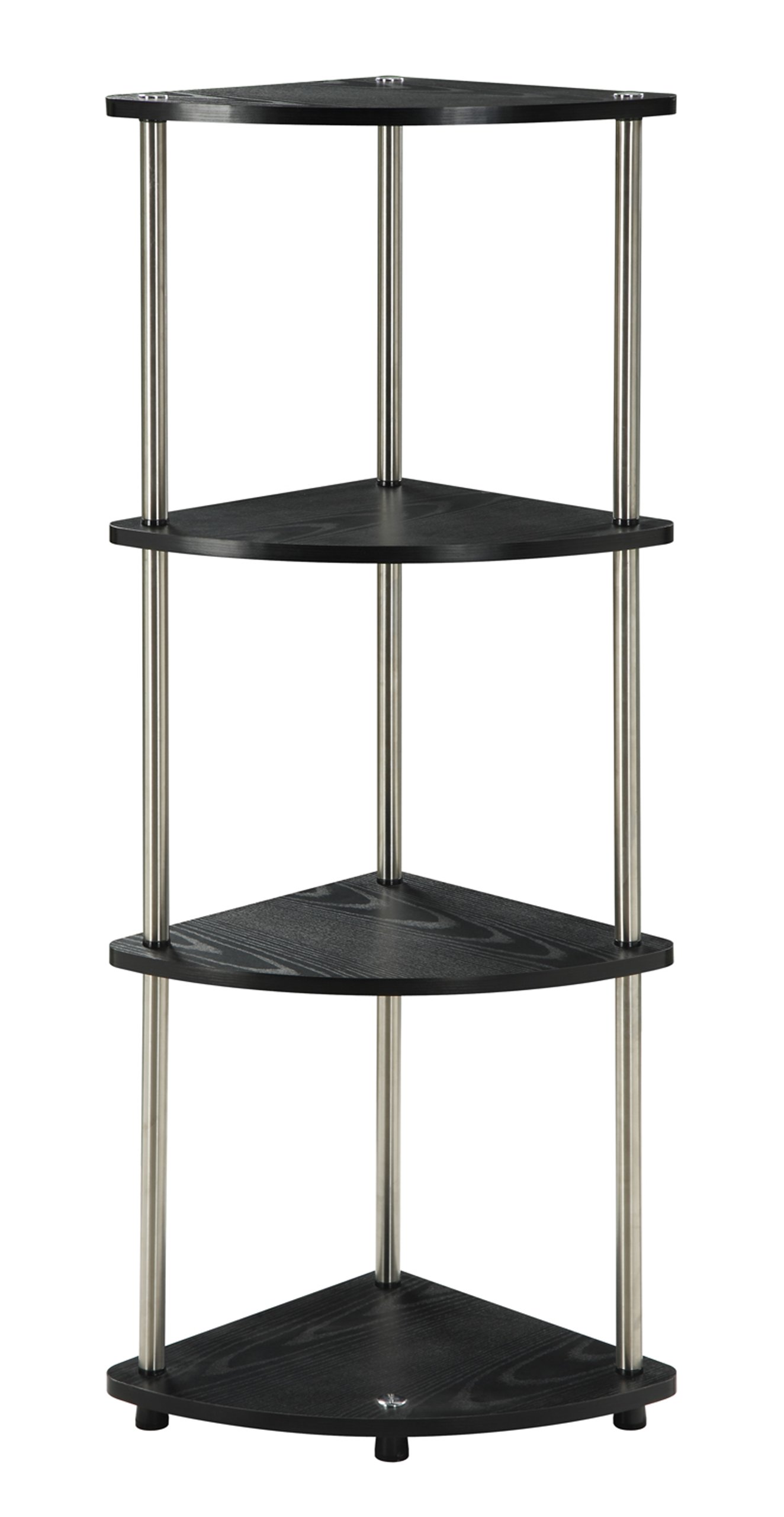 Convenience ConceptsDesigns2Go 4 Tier Corner Shelf, Black