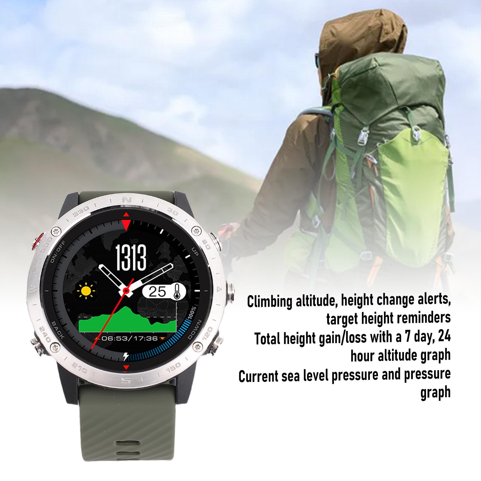 YUYTE Orologio con Fitness Tracker e Impermeabilità 50M per Attività All