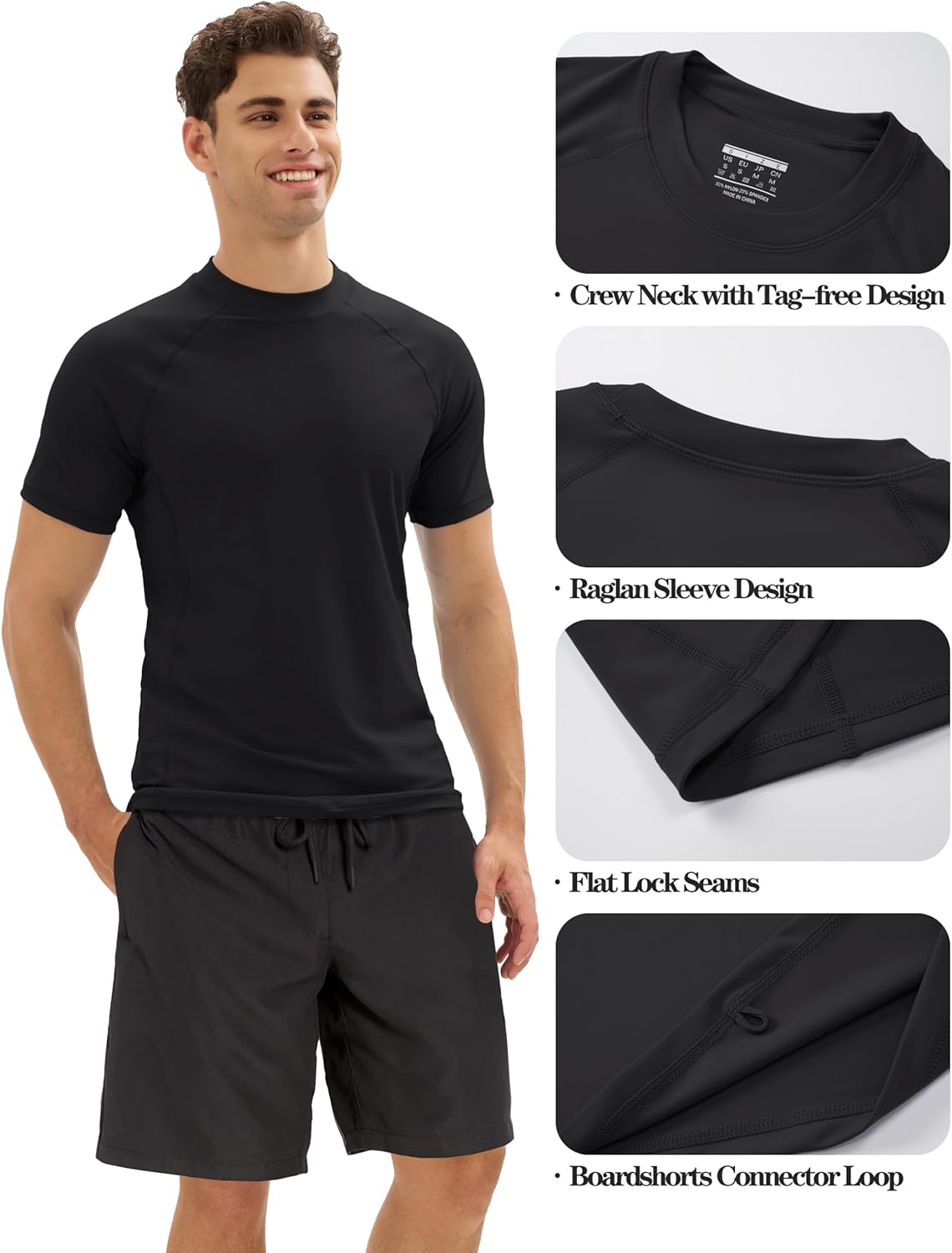 MAGCOMSEN Men's Rash Guard Swim Shirts UPF 50+ Sun Protection Quick Dry Fishing Water Shirts - Image 6