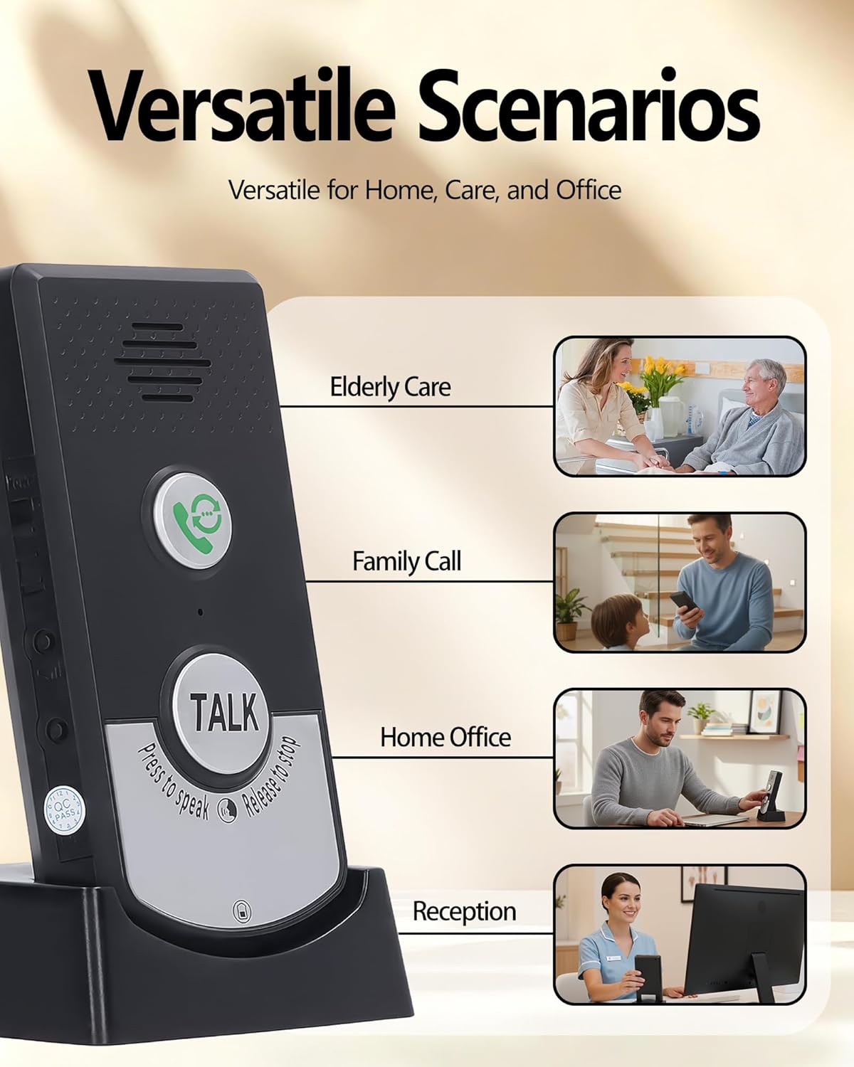 Intercoms Wireless for Home, Long Range Wireless Intercom System for Room to Room Communication, 2 Way Voice Intercom for Elderly, Seniors, and Kids - Image 6