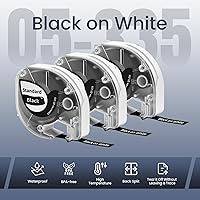 Vista 9 de Phomemo P12 Label Tape Compatible with DYMO Label Maker Refills LT-100H LT-100T 200B, for P12 P12PRO LT12 F12 Label Makers 12mm x 4m(1/2''X 13')