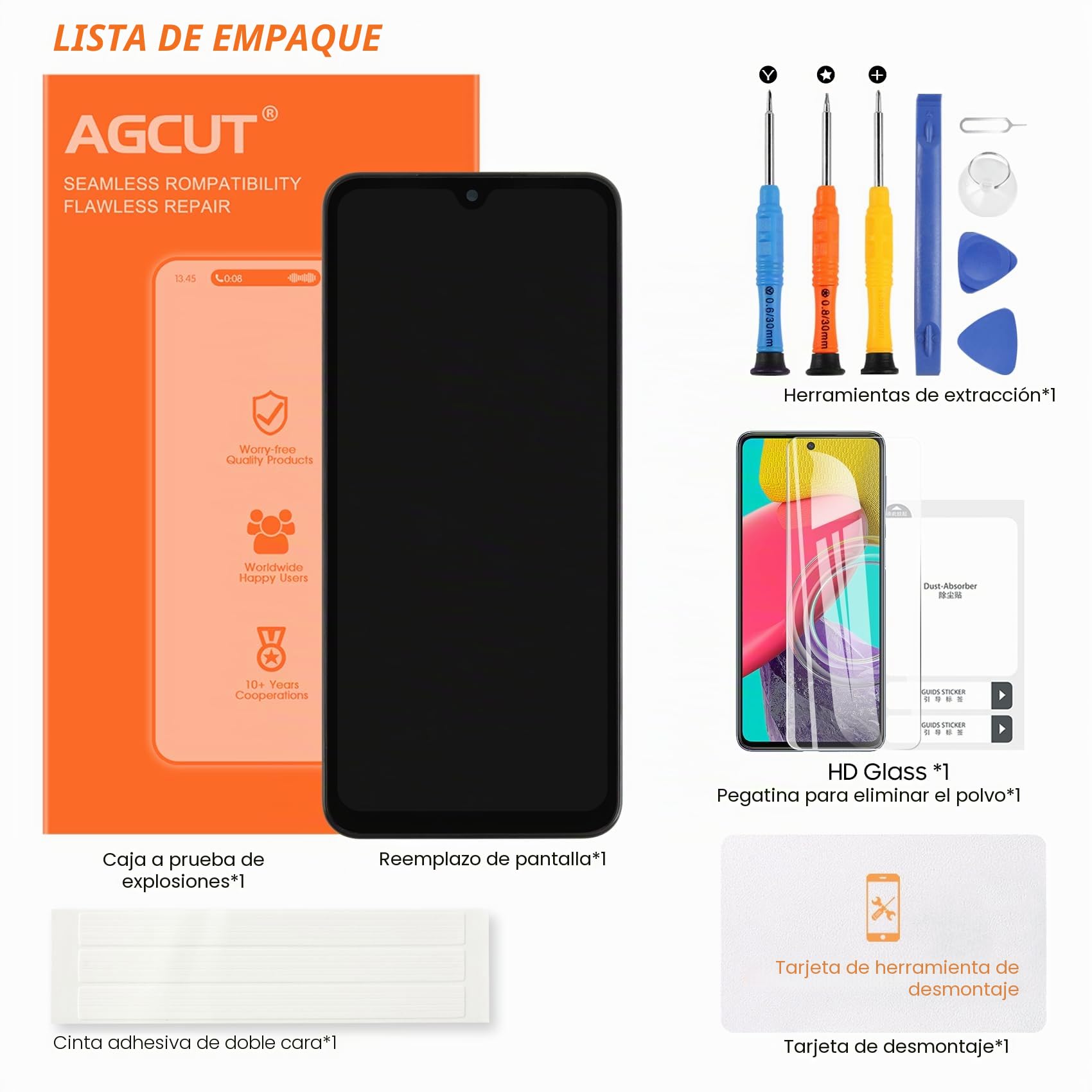 Pantalla LCD para Redmi A5 Pantalla LCD para Xiaomi Redmi A5 25028PC03G 25028RN03A 25028RN03I 6.88" Pantalla de Repuesto Pantalla Táctil Digitalizador Asamblea con Reparación Kits, Negro con Marco