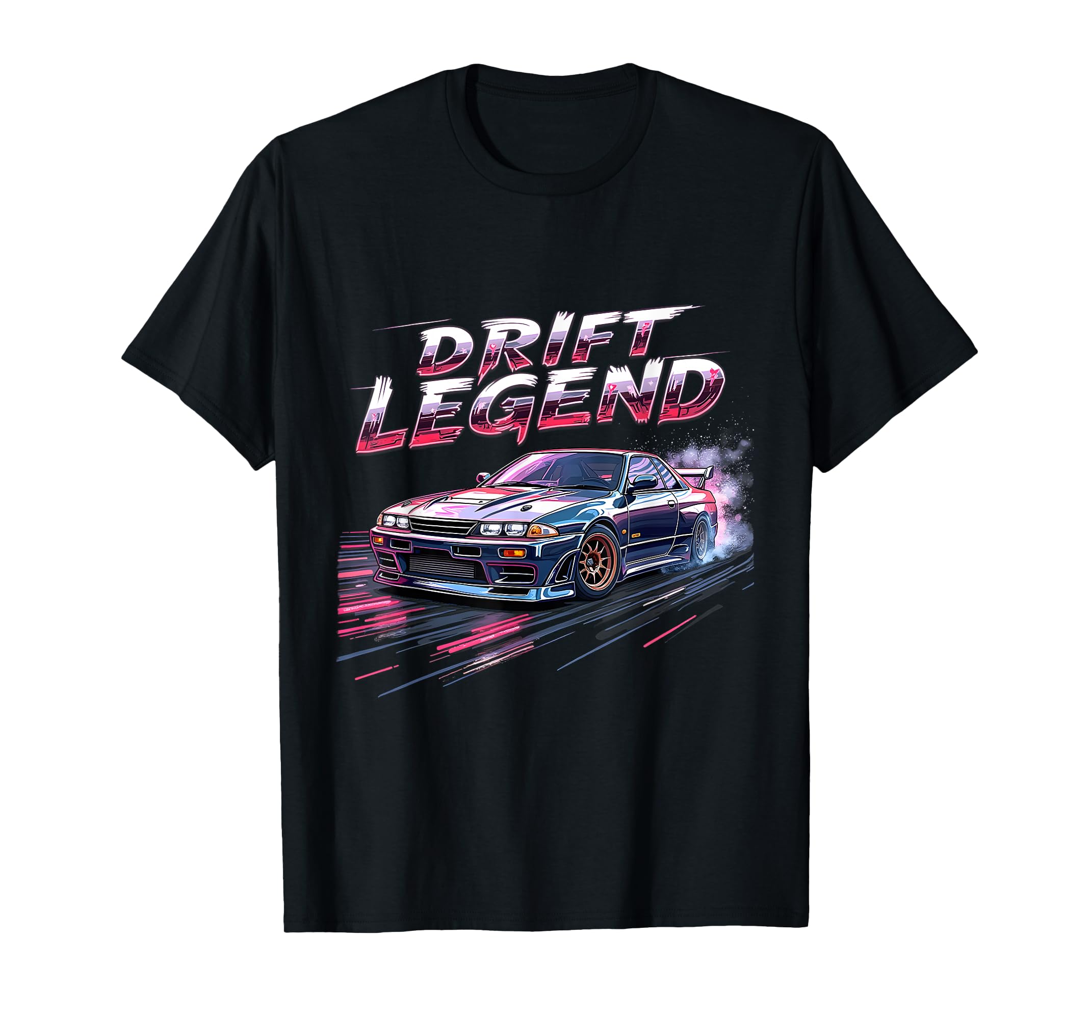 Retro Drift Legend Neon JDM Car Racing Street Design T-Shirt