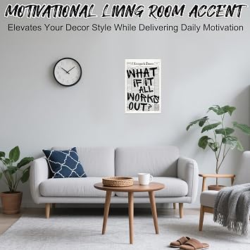 Funky Canvas Poster Newspaper Style Inspirational Quotes Wall Art Motivational New York Trends Prints Vintage Black White Wall Decor for Living Room Bedroom Girls Dorm Apartment (Unframed 15.7×12 in)