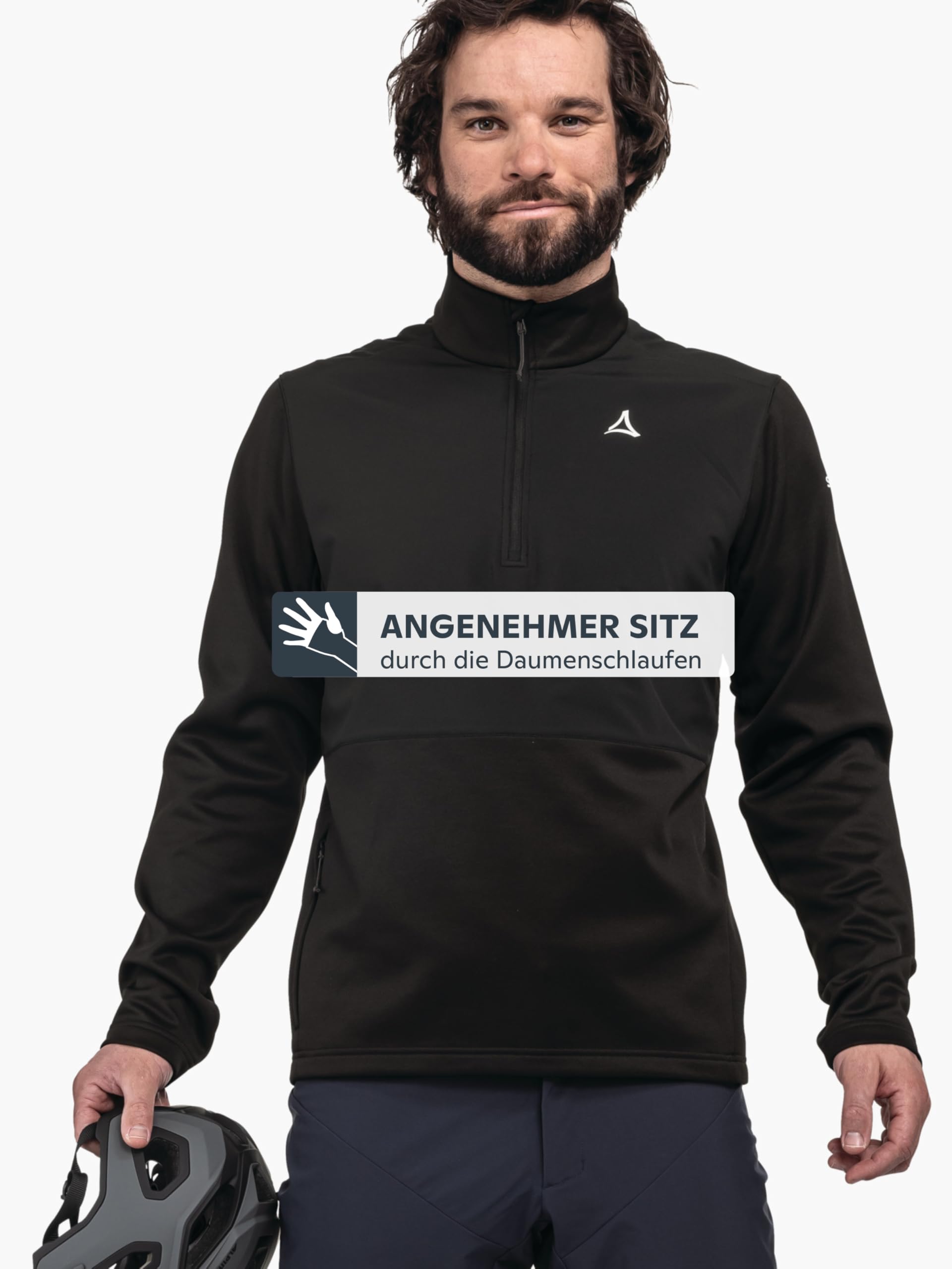 Schöffel Herren Jersey Style Salza MNS, schnelltrocknendes Radtrikot mit Rückentasche, wärmendes MTB Jersey, Funktionsshirt mit integriertem Brillentuch