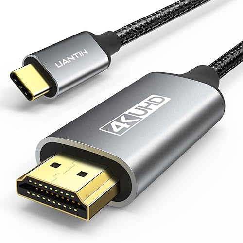 Miniatura 1 de Cable USB C a HDMI de 6 pies  Cable USB 3.1 tipo C a HDMI 2.0 de alta velocidad 4K compatible con Thunderbolt 34 con MacBook ProAir, Galaxy S8 a
