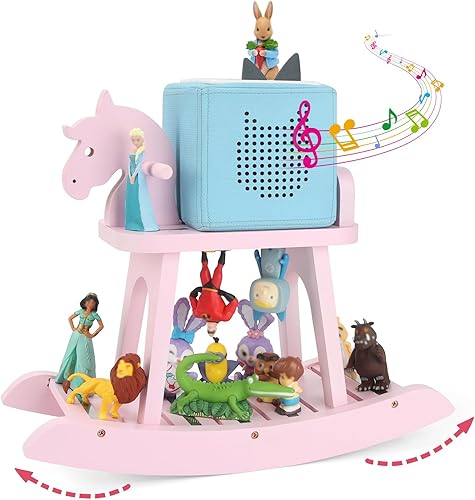 Miniatura 9 de Para Tonies Box Organizador de estante, carrito de cofre del tesoro para estante Tonie magnético, compatible con caja Tonie 1 jugador Tonies Figuras