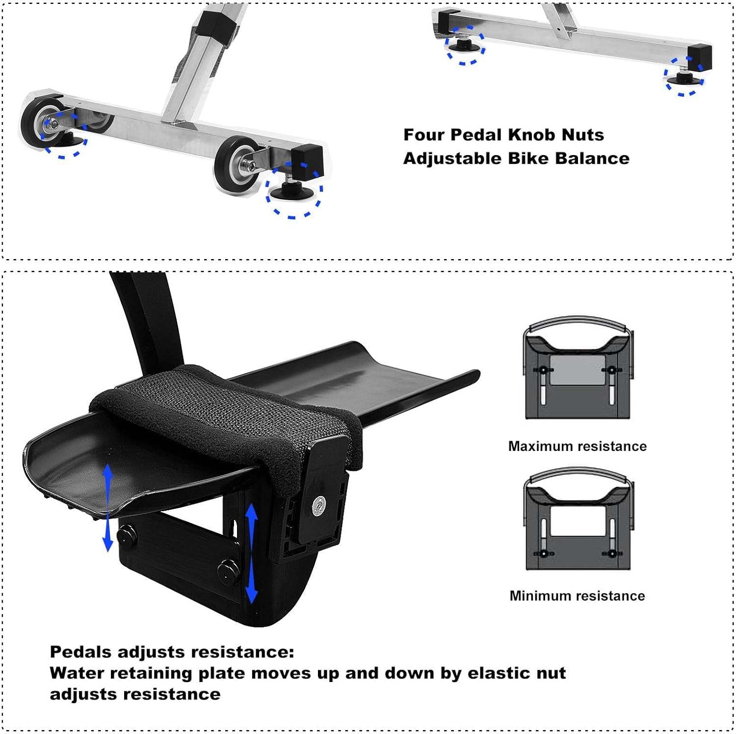 Underwater Bike,Pool Fitness Water Bike - Aquatic Cycle Workout Equipment Machine, Fitness Training Gear for Gym, Resorts, Fitness Centers, Home, Hotels