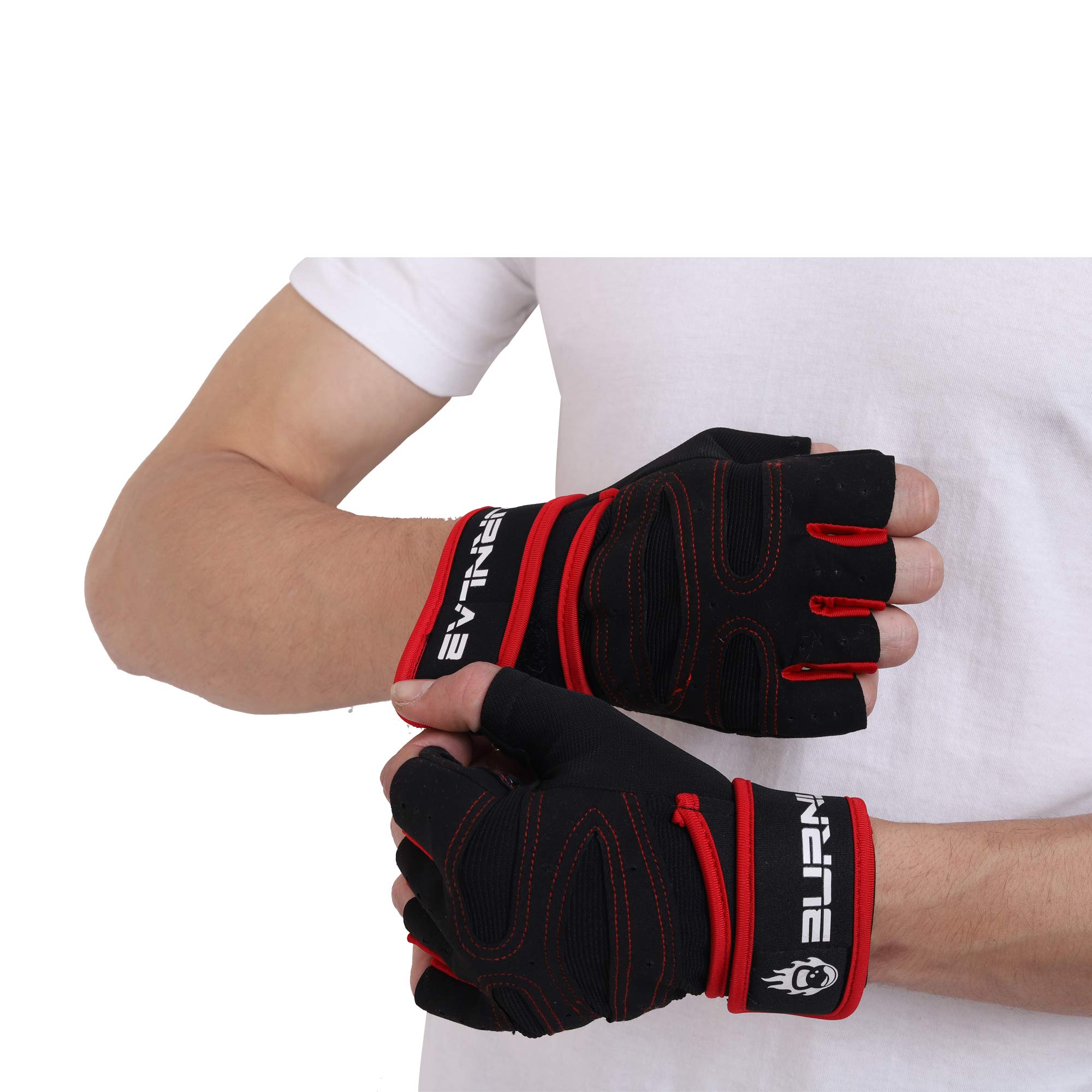 Burnlab Gym Gloves with Wrist Support (Red, Medium) (B07HRHPGMH) Amazon Price History, Amazon Price Tracker