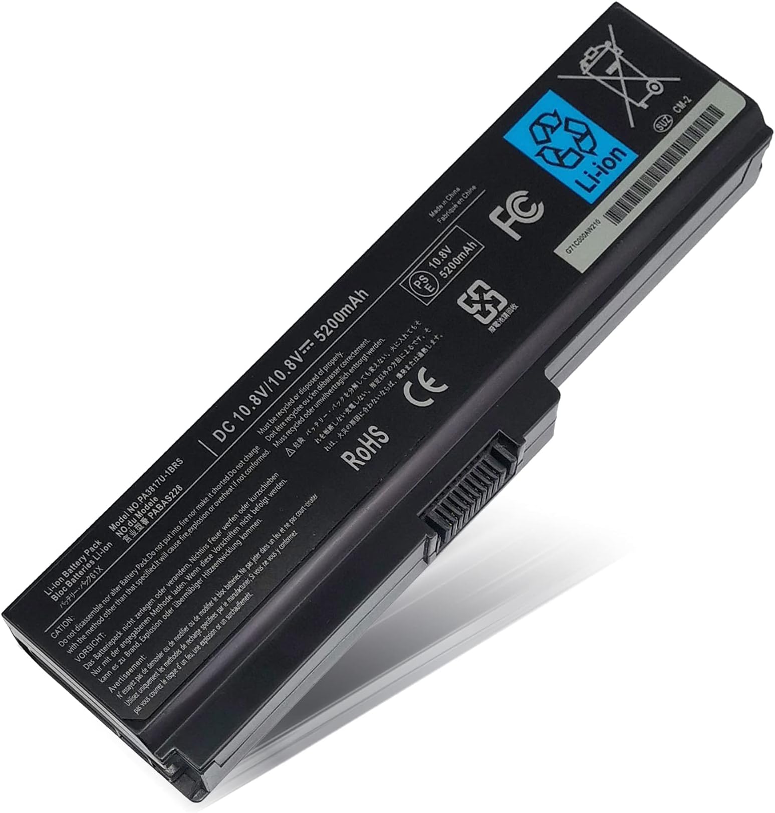 10.8V 5200Mah PA3817U-1BRS laptop Battery for Toshiba Satellite L730 L735 L740 L745 L750 L755 L770 L775 P740 P745 P750 P755 P770 P775 PA3816U-1BRS PA3816U-1BAS PA3817U-1BAS