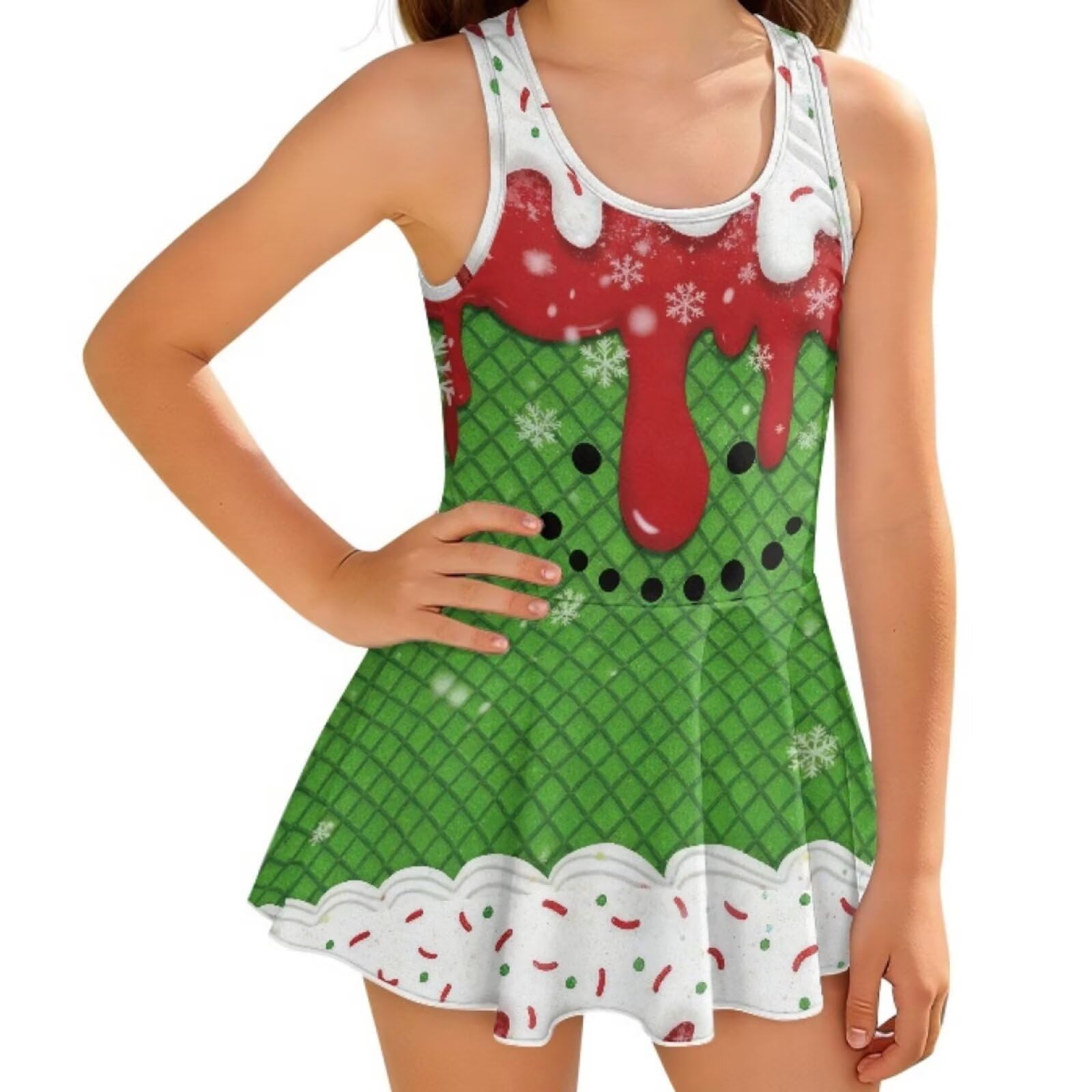 KEIAHUAN Gymnastics Leotards for Girls Sleeveless Bodysuit Dance Leotards Performance Costume