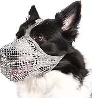 Crazy Felix Focinheira para cães, focinheira de malha macia para cães pequenos, médios e grandes, labrador pastor alemão, protetor de boca ajustável respirável para morder mastigação, eliminação,