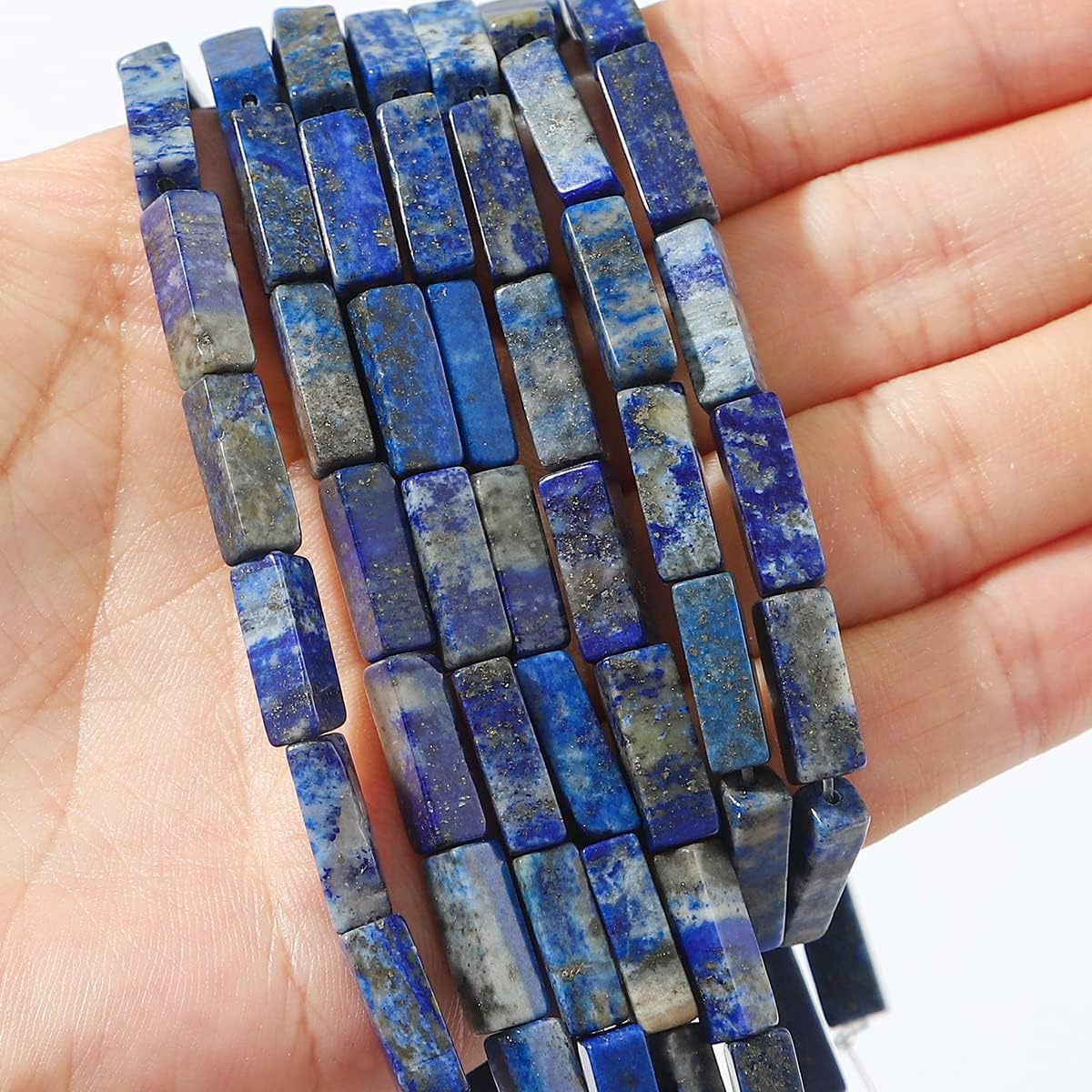 BEADIA Natural Amazonite Tube Beads 13x4mm 30pcs Cylinder Loose Semi Gemstone Beads for Jewelry Making Design Amazonite Cylinder 13x4mm