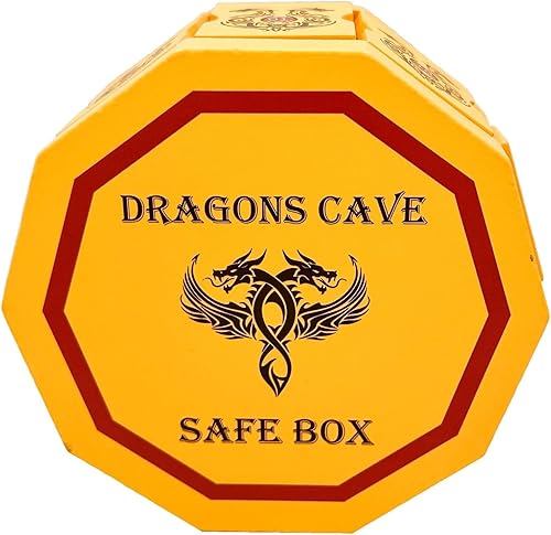 Miniatura 2 de Dragons Cave Safe Secret - Caja de rompecabezas con dinero y tarjetero de regalo en una caja de seguridad de madera IQ desafiante con compartimentos