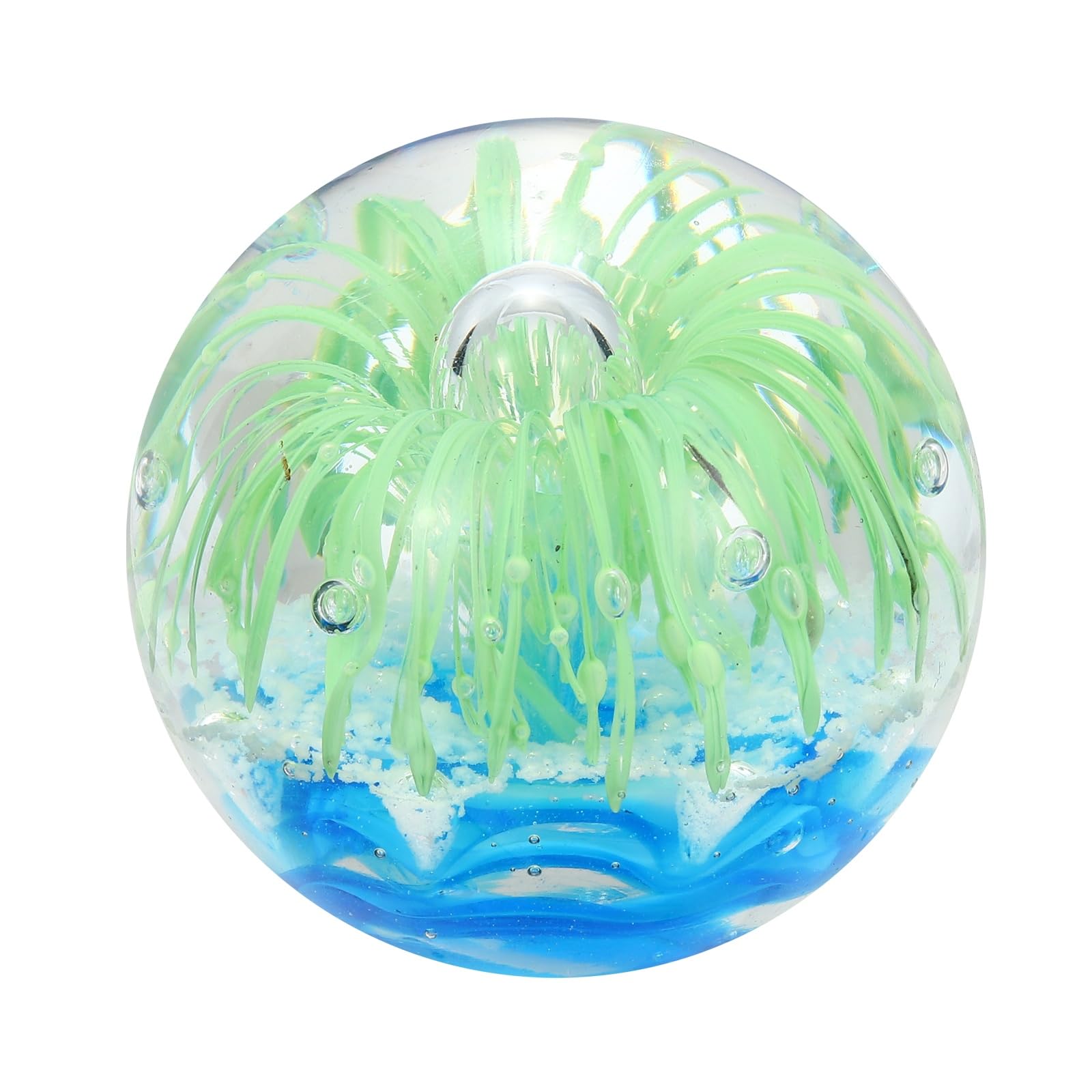 Presse-papier boule de cristal arc-en-ciel PATIKIL 8,9 cm et décoration de bureau en verre