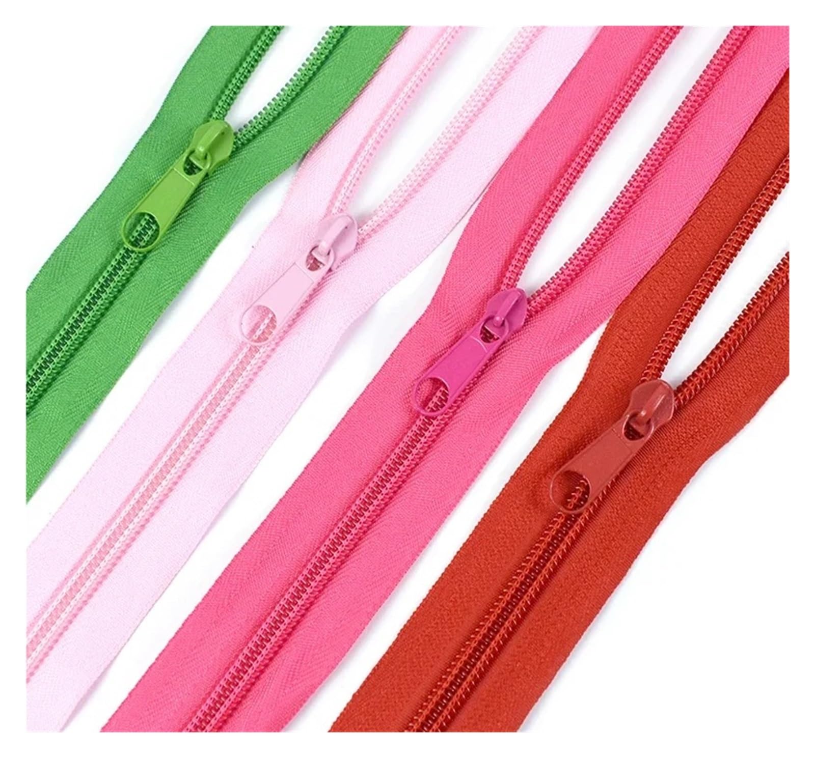 Generico 50/100 Pz 3#5# Arcobaleno Cerniera Cursore Estrattore Testa for Nylon Zip Zaino Giacca Borsa Indumento Zip Kit di Riparazione accessori for il cucito