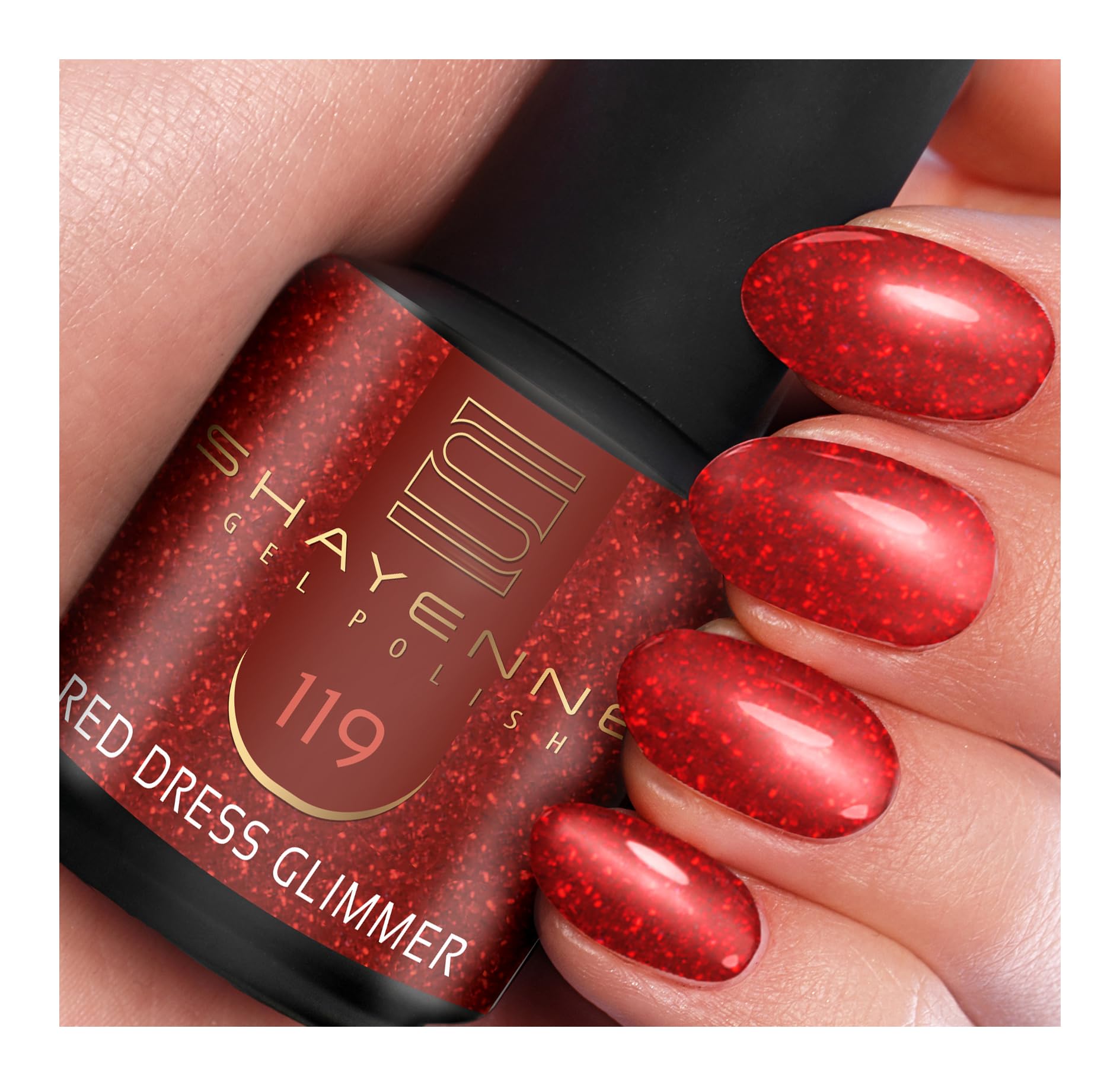 SHAYENNE UV Gel Nagellack Schwarz 15ml – 63 Black Diamond Gl